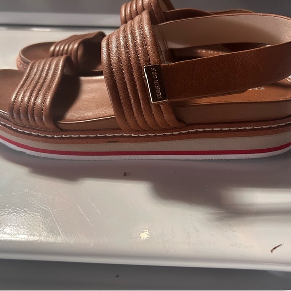 Kenneth Cole Cognac Leather Sandals - Picture 2 of 2